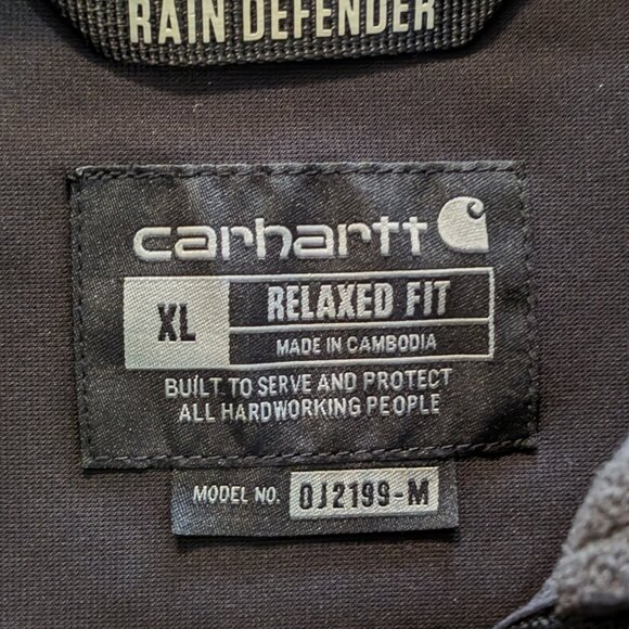 Carhartt Rain Defender Relaxed Fit Softshell Full Zip Jacket - Size XL - Picture 3 of 5